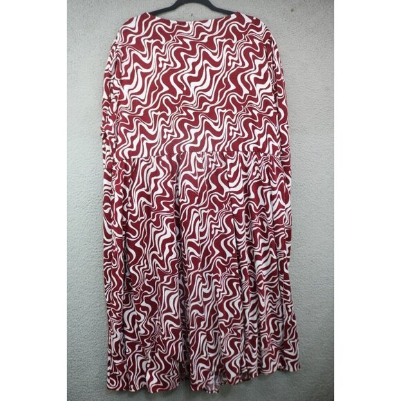 Ava-Viv 3/4 Balloon Sleeve Belted Wrap Dress-Size 3X - Picture 6 of 8